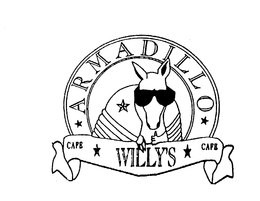 ARMADILLO CAFE WILLY'S CAFE logo