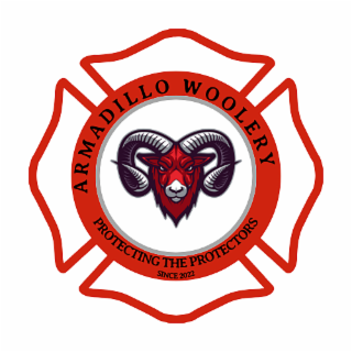 ARMADILLO WOOLERY  PROTECTING THE  PROTECTORS SINCE 2022 logo