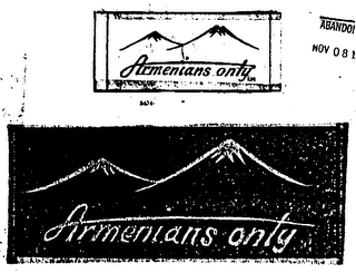 ARMENIANS ONLY logo