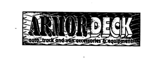 ARMOR DECK AUTO, TRUCK AND VAN ACCESSORIES & EQUIPMENT logo