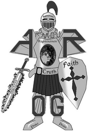 ARMOUR OG SALVATION RIGHTEOUSNESS SPIRIT TRUTH FAITH PEACE PEACE logo