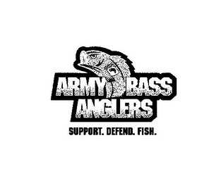 ARMY BASS ANGLERS SUPPORT. DEFEND. FISH. logo