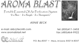 AROMA BLAST - IT'S PURE - IT'S SIMPLE - IT'S THERAPEUTIC logo