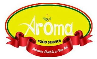 AROMA FOOD SERVICE BECAUSE FOOD IS A FINE ART logo