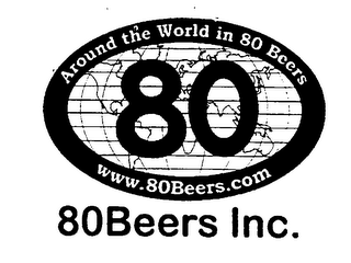 AROUND THE WORLD IN 80 BEERS WWW.80BEERS.COM 80 BEERS INC. logo