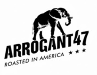 ARROGANT47 ROASTED IN AMERICA logo