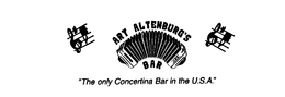 ART ALTENBURG'S BAR "THE ONLY CONCERTINA BAR IN THE U.S.A." logo
