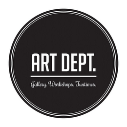 ART DEPT. GALLERY. WORKSHOPS. FUNTIMES. logo