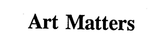 ART MATTERS logo