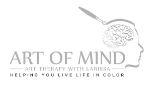 ART OF MIND ART THERAPY WITH LARISSA HELPING YOU LIVE LIFE IN COLOR logo