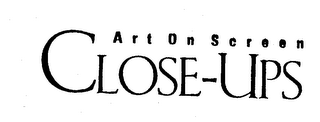 ART ON SCREEN CLOSE-UPS logo