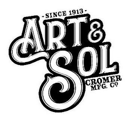 ART & SOL SINCE 1913 CROMER MFG CO logo