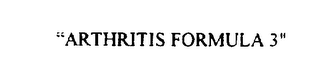 "ARTHRITIS FORMULA 3" logo