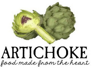 ARTICHOKE FOOD MADE FROM THE HEART logo
