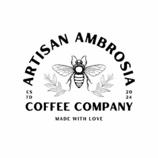 ARTISAN AMBROSIA COFFEE COMPANY MADE WITH LOVE ESTD 2024 logo