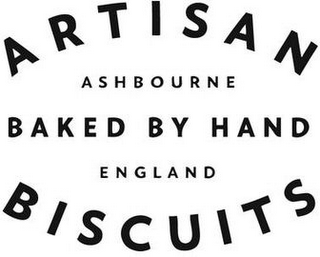 ARTISAN BISCUITS BAKED BY HAND ASHBOURNE ENGLAND logo