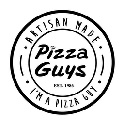 ARTISAN MADE PIZZA GUYS EST. 1986 I'M A PIZZA GUY logo