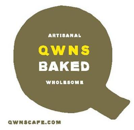 ARTISANAL QWNS BAKED WHOLESOME QWNSCAFE.COM logo