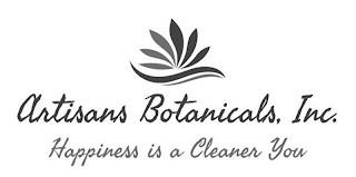 ARTISANS BOTANICALS, INC. HAPPINESS IS A CLEANER YOU logo