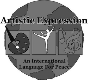 ARTISTIC EXPRESSION AN INTERNATIONAL LANGUAGE FOR PEACE logo