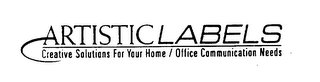ARTISTIC LABELS CREATIVE SOLUTIONS FOR YOUR HOME/OFFICE COMMUNICATION NEEDS logo
