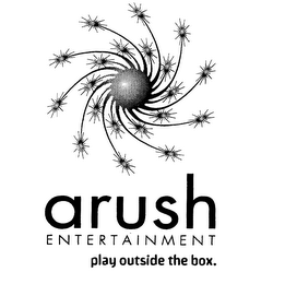 ARUSH ENTERTAINMENT PLAY OUTSIDE THE BOX. logo