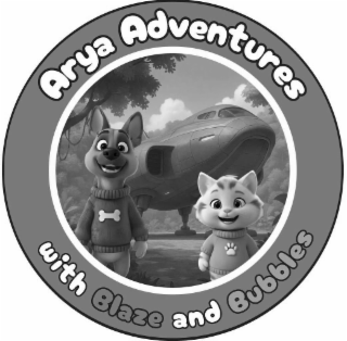 ARYA ADVENTURES WITH BLAZE AND BUBBLES logo
