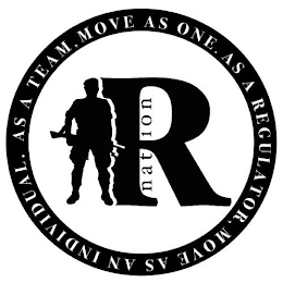 AS A TEAM, MOVE AS ONE. AS A REGULATOR, MOVE AS AN INDIVIDUAL. R NATION logo