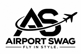 AS AIRPORT SWAG FLY IN STYLE. logo
