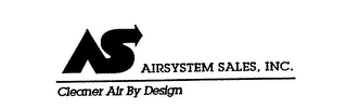 AS AIRSYSTEM SALES, INC. CLEANER AIR BYDESIGN logo