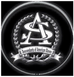 AS DESCENDANTS OF AMERICAN SLAVES logo