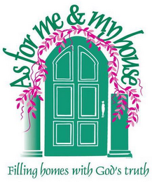 AS FOR ME & MY HOUSE FILLING HOMES WITH GOD'S TRUTH logo