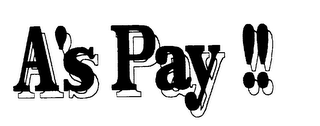 A'S PAY!! logo