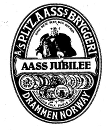 A/S P.LTZ.AASS.S BRYGGERI AASS JUBILEE DRAMMEN NORWAY GRAND PRIX PARIS 1900 BIRRA BIERE BEER BIER CERVEZA logo