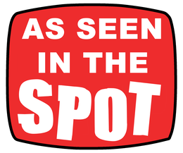 AS SEEN IN THE SPOT logo