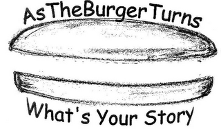 AS THE BURGER TURNS WHAT'S YOUR STORY logo