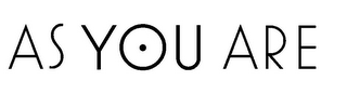 AS YOU ARE logo