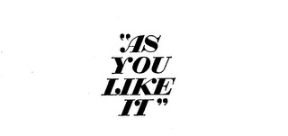"AS YOU LIKE IT" logo