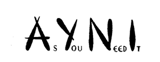 AS YOU NEED IT logo
