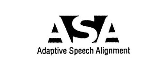 ASA ADAPTIVE SPEECH ALIGNMENT logo