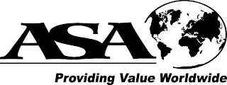 ASA PROVIDING VALUE WORLDWIDE logo