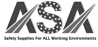 ASA SAFETY SUPPLIES FOR ALL WORKING ENVIRONMENTS logo