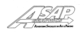 ASAP GRAPHICS ADVERTISING SPECIALISTS IN ART & PRINTING logo