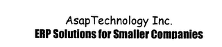 ASAP TECHNOLOGY ERP SOLUTIONS FOR SMALLER COMPANIES logo