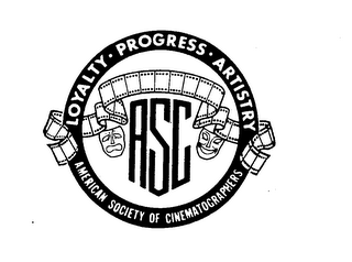 ASC LOYALTY-PROGRESS-ARTISTRY AMERICAN SOCIETY OF CINEMATOGRAPHERS logo