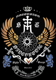 ASCENSION SINCHRONIC SINCE 1972 LOVE CONQUERS ALL SMC ALPHA OMEGA logo