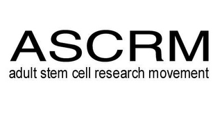 ASCRM ADULT STEM CELL RESEARCH MOVEMENT logo