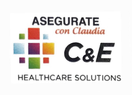 ASEGURATE CON CLAUDIA C&E HEALTHCARE SOLUTIONS logo
