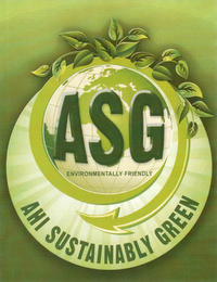 ASG ENVIRONMENTALLY FRIENDLY AHI SUSTAINABLY GREEN logo