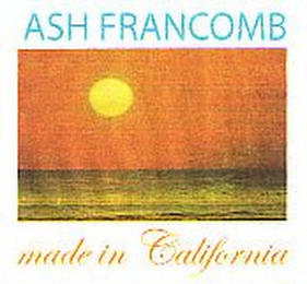 ASH FRANCOMB MADE IN CALIFORNIA logo